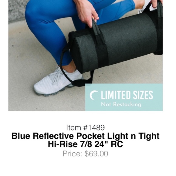 Zyia Blue Reflective Pocket Leggings, Zyia, Size 6-8 - Picture 12 of 15